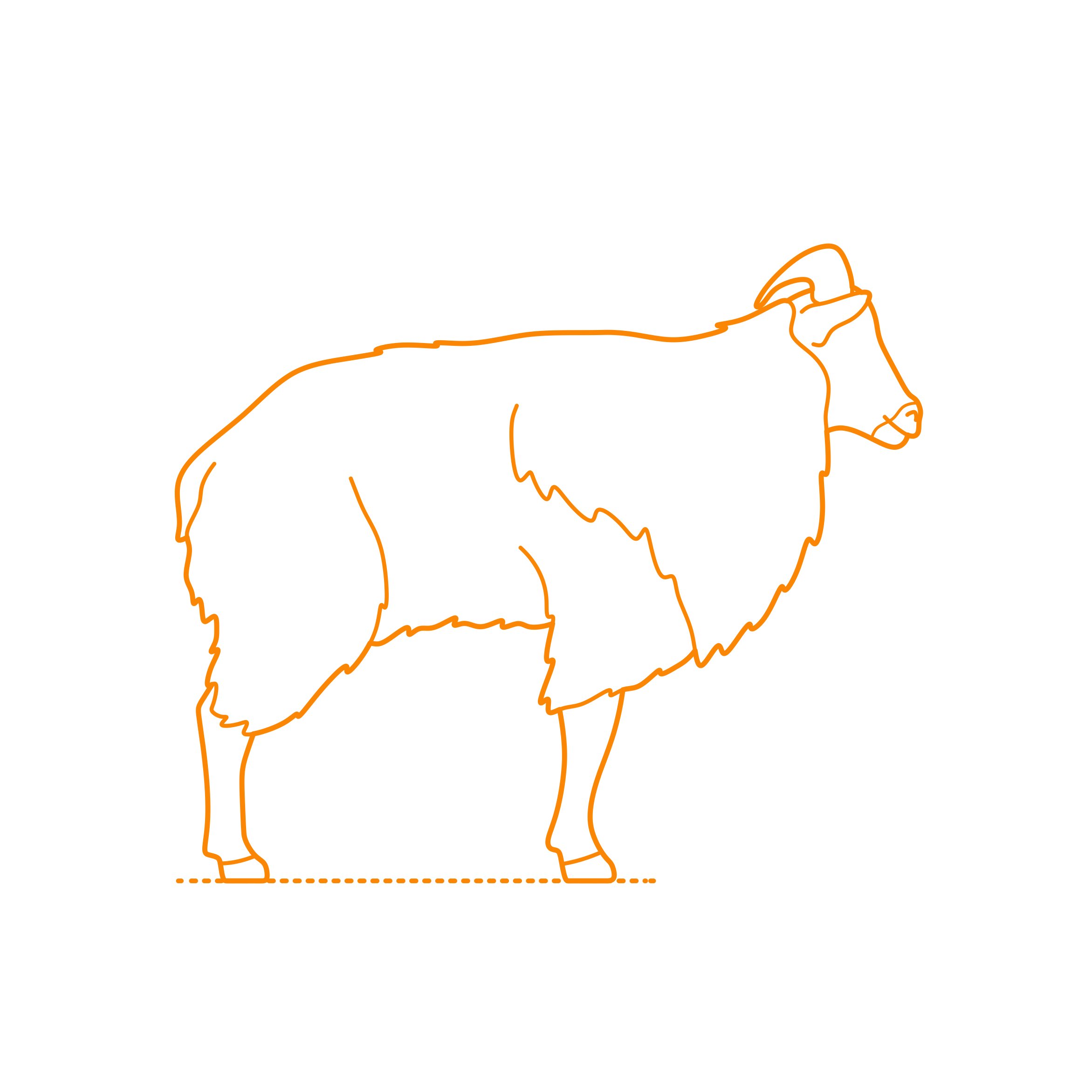 Animals Caprids Himalayan Tahr Sticker Outline Svg File Free Vectors